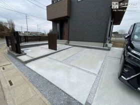 のっぺりしない印象の土間コンクリート[施工後]