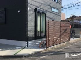 道路からの視線が気にならない目隠しフェンス[施工後]