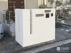 白い門柱を再塗装[施工後]