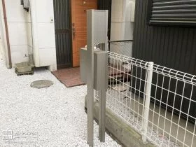 ポストのみ取り付けたシンプルな機能門柱[施工後]
