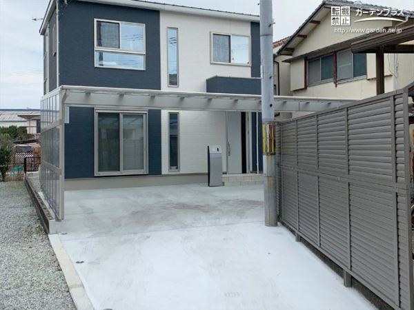 外構施工例一覧 フェンス 境界 旗竿地 外構工事のガーデンプラス