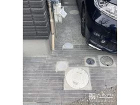 タイヤの跡が目立ちにくい駐車スペース[施工後]