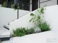 アプローチ階段横の植栽スペース（植栽はお客様にて施工）