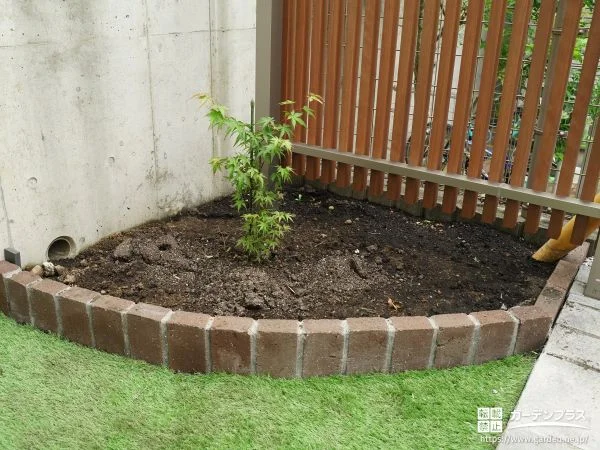 管理しやすい大きさの植栽スペース