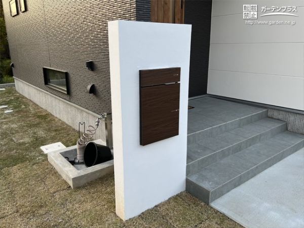 旗竿地 門柱の外構施工例一覧 外構工事のガーデンプラス