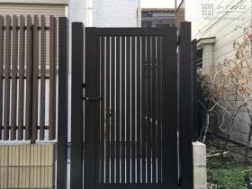 道路へスムーズに出入り出来る門扉設置工事[施工後]