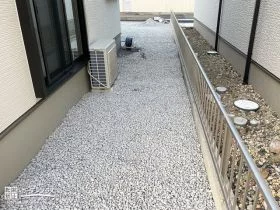 足元を清潔に保てるようになった犬走り[施工後]