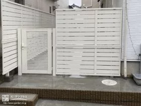 お子さまやわんちゃんの飛び出し防止柵に効果的な門扉の設置[施工後]