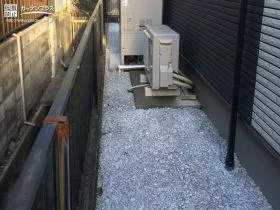 室外機のまわりも清潔に保つ雑草対策工事[施工後]