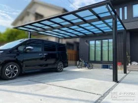 フラット屋根のモダンなカーポート[施工後]