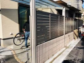 道路沿いのお庭も安心して使える目隠しフェンス[施工後]