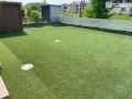 お子様が思いっきり遊べる爽やかな人工芝のお庭リフォーム工事