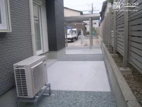 ウッドデッキ用の基礎コンクリート[施工後]
