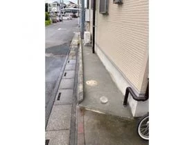 自転車を停めやすい土間コンクリート舗装[施工後]