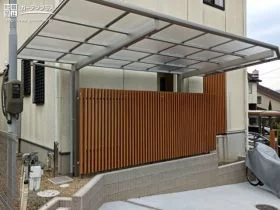 カーポートを利用した駐輪スペース[施工後]