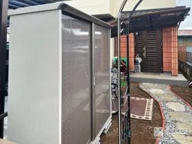 積雪にも対応した頑丈なサイクルポート[施工後]