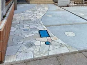 落ち着きのある上品な印象に演出したアプローチ[施工後]