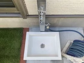 掃除や手洗いに役立つ立水栓[施工後]