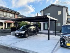 強風にも耐える折板屋根カーポート[施工後]