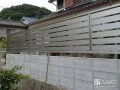 古いブロックを撤去し、新たにブロックと目隠しフェンスを設置