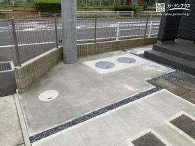 浄化槽周りも段差なく安全に舗装[施工後]