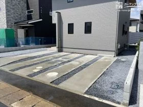 コストを抑えながらも雑草対策を施した駐車スペース[施工後]