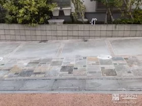 掃除しやすいように目地を舗装[施工後]