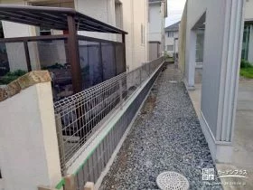 境界を明確にするフェンスとブロック[施工後]