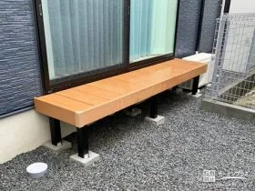 温もりあるお庭空間を楽しめるウッドデッキ[施工後]