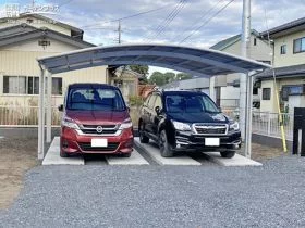 駐車しやすく開放的な駐車スペース工事