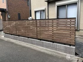 生垣の代わりとなる目隠しフェンス[施工後]