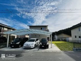 開放感のある大型のカーポート[施工後]