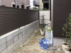 目隠し性の高いフェンスでお庭を囲いまわりからの視線をカット[施工後]