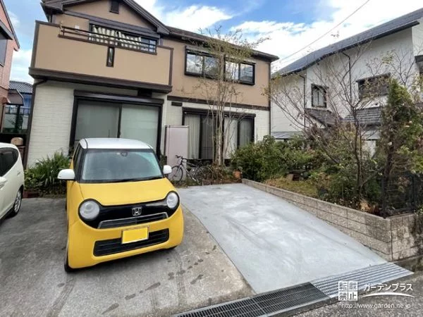 窓のまわりもすっきり明るくなった駐車スペース拡張工事