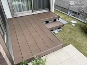 L字型のウッドデッキ[施工後]