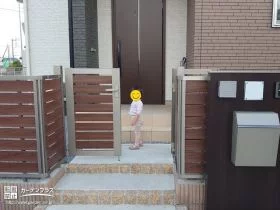 飛び出し事故を防ぐ門扉[施工後]