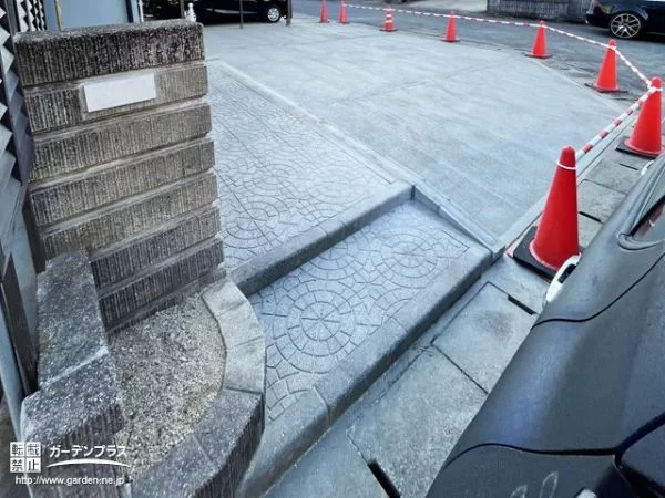 急な来客にも対応できるコンクリート舗装の駐車スペース拡張工事