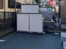 ノンストレスに開閉できる物置[施工後]