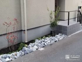 壁面や街の景観を彩る庭木