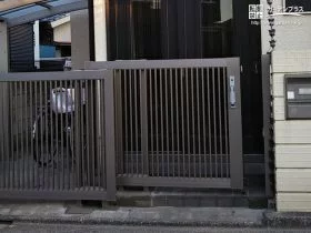 間口の幅を活かせるスライド式門扉[施工後]