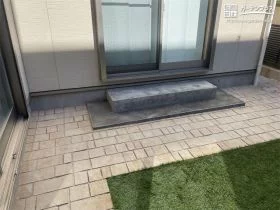 水はけのよいインターロッキングテラス[施工後]