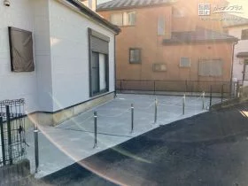 可動式の車止めポールで防犯対策[施工後]