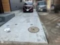 コンクリート舗装の駐車スペース兼アプローチ