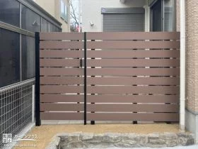 目隠しフェンスと門扉の設置[施工後]