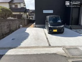 道路からスムーズに出入りできる駐車スペース[施工後]