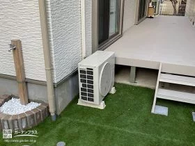 南側はウッドデッキを設置[施工後]