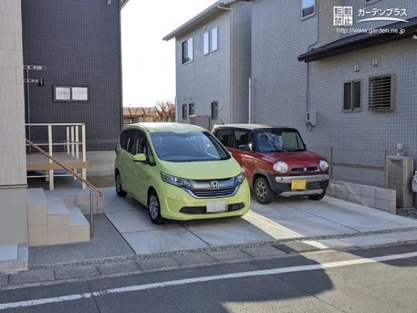 高さを活用してお庭と建物をつなげた新築外構