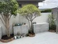 塀の隙間に残した植栽