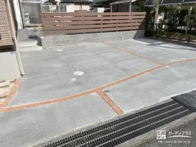 直線と曲線を組み合わせた駐車スペース[施工後]