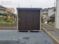 大きな荷物も出し入れしやすい屋外収納